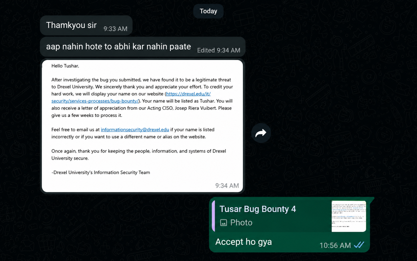 Tusar Kumar achievement proof